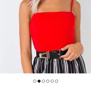 Princess Polly Red bodysuit